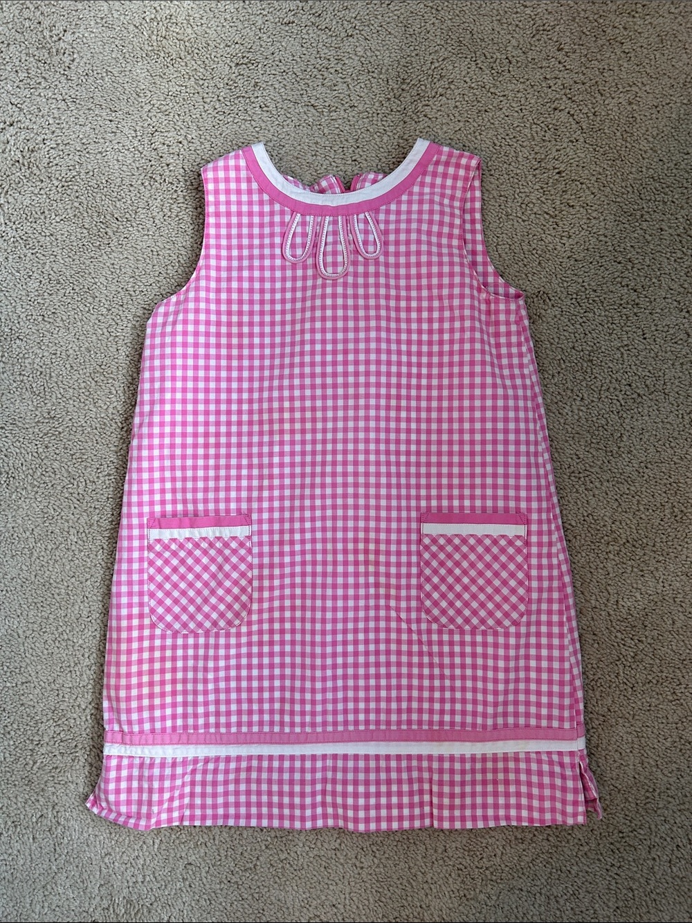 Vintage Lilly Pulitzer Pink Gingham Sleeveless Dress, 6
